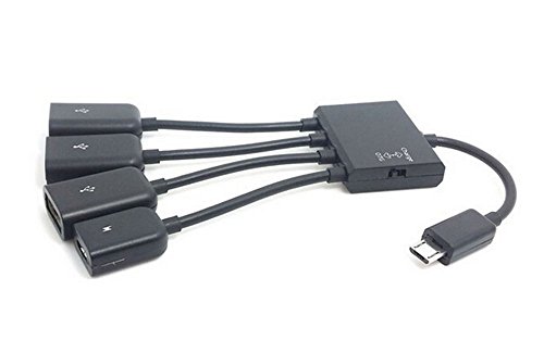niceeshop(TM) Multifunktion Micro USB OTG Host Kabel Ladekabel Hub Adapter Stecker, Schwarz - 2