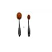 Imported 2pcs/Set Toothbrush Makeup Brush Eyebrow Oval Powder Cream Foundatio...-54003873MG RS.530.00