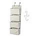 Produktbild Hängender Organizer, 4-Pocket Hängeregal Kleiderschrank, Geldbeutel und Tücher (Grau)