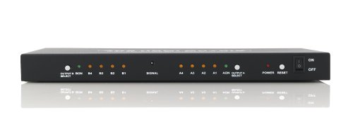 deleyCON HDMI Matrix 4×2 – 3D Ready / 1080p / Verteiler Switch Splitter 4 Port – Metallgehäuse - 2