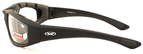 Klare Motorrad Rundum Sonnenbrille mit EVA Schaumstoffpolsterung mit kostenfreiem Mikrofaser Aufbewahrungstasche abzuschließen. - 2