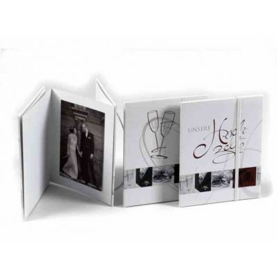 Leporello Wedding "Sekt Glas"