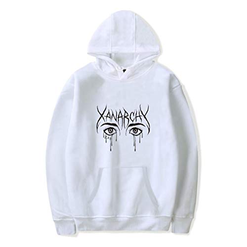 PZJ Lil Xan Xanarchy Felpa con Cappuccio Unisex, Lovers Hip Hop Rapper Hoodie Sweatshirt Manica Lunga Streetwear Cappotto Giacca Pullover