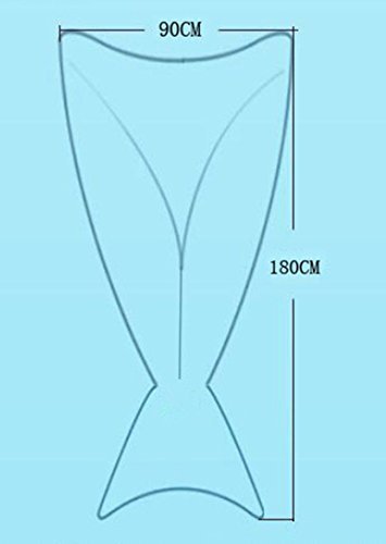 Warm und weich Meerjungfrau Schwanz Decke von aiqi, Handwerk Crochet Snuggle Cozy Fleece Sofa Bett Schlafsäcke, ideal Geschenke für Familienmitglieder oder Freunde – 70.8 * 34.5inch – Classic Lake Blue - 7