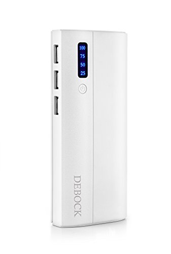 Debock 10400mah P2 Power Bank Battery Pack Portable Charger For iPhone, mi, Lenovo, Samsung, Xiaomi Redmi Note 4/3, MI Max/ Mi A1/MI 5, all mobiles, Tablets & more (White)
