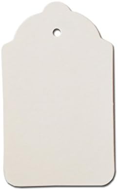 100 x White Card Clothing Tags 70mm x 40mm