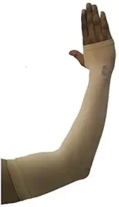 EASY4BUY Let's Slim Arm Sleeves UV Sun Protection Arm Cover Sleeves Cooling Long Sleeves Universal Fit for Men&Women&Kids (Biege)