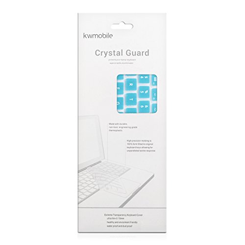 kwmobile Tastaturschutz Apple MacBook Air 13“/ Pro Retina 13“/ 15“ – QWERTZ Silikon Laptop Tastaturfolie – Notebook Tastaturschutzfolie Türkis - 5