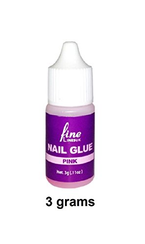 False/Fake Nail Glue, Pink Nail Adhesive 3g (Pack of 1)