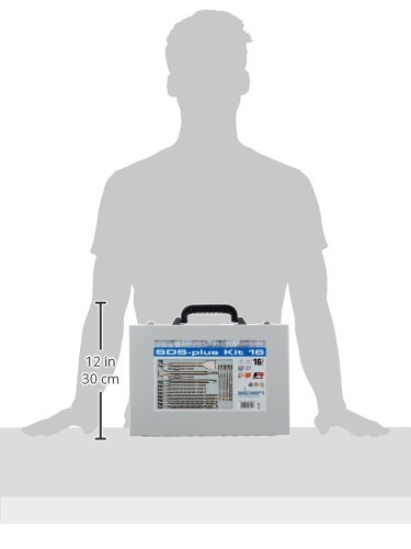 alpen SDS-Plus Hammerbohrer F4 forte, 2 Schneiden und Meißel flach, spitz und breit als 16-teiliges Set im Metallkoffer, 500016100 - 6