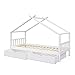 Produktbild VitaliSpa Kinderbett Hausbett Design 90x200cm INKL SCHUBLADEN Kinder Bett Holz Haus Schlafen Hausbett Spielbett Inkl. Lattenrost