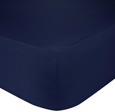 100% Cotton 16"/40CM Extra Deep  Fitted Sheet By Sasa Craze Bedding (King, Navy)