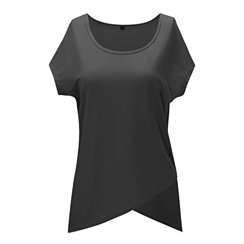 T-Shirt De Sport en Mesh Femme À Manches Courtes Yoga Tops T-Shirts De Sport en Vrac Fitness Shirt Femme Running À Séchage Rapide Chemises