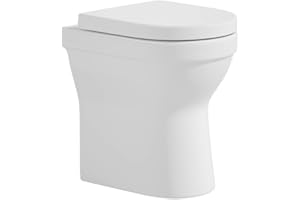 sanicomfort Cozy Stand-WC erhöht – spülrandloses Hänge-WC mit 47,5 cm Sitzhöhe & Absenkautomatik, weiß