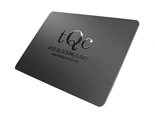 Carte de Blocage RFID NFC avec Brouilleur de Signal 0.9mm; Protection Carte Bancaire CB, Passeport; Protecteur de Carte bancaire sans Contact; 1 Seule Carte Protège Votre Portefeuille et Passeport