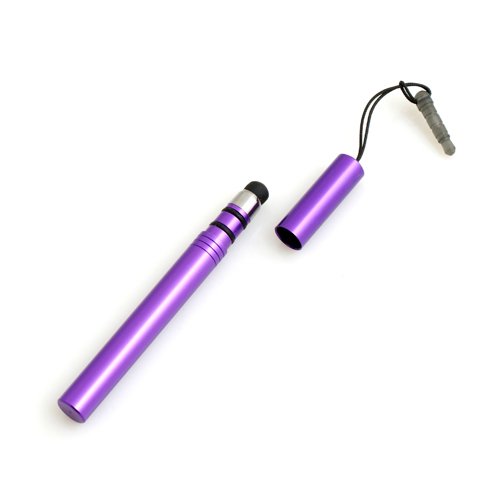 System-S Mini Stylus Touch Pen kapazitiver Bildschirm Eingabe Stift in Lila für Handy, Smartphone, Tablet PC - 2