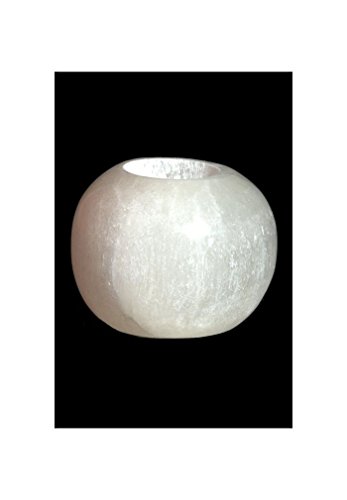 Polished Selenite Rounded Candle Holder