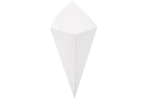 García de Pou - 200 unidades - Cucuruchos Fritas 'Thepack' 100 G 230 G/M2 12,8X21,7 Cm Blanco Cartón Ondulado Nano-Micro