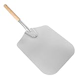 Pelle à pizza avec manche en bois - 1 pièce - En alliage d'aluminium