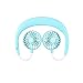 Produktbild Leobtain Hands Free Fan Halskette USB aufgeladener Mini Lüfter Eingebauter Akku Tragbarer persönlicher Lüfter mit USB Kabel 3 Geschwindigkeiten 360 Grad Drehung für Outdoor Sport Camping Reisebüro
