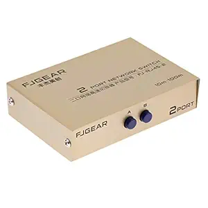 Elegant Essence 2Ports Button Network Switch Splitter Hub 2-in 1-Out or 1-in 2-Out 100M