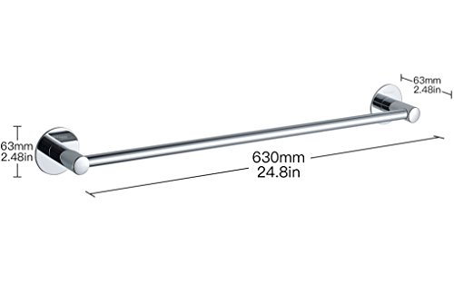 Wangel Handtuchstange Handtuchhalter ohne Bohren 60cm, Patentierter Kleber + Selbstklebender 3M-Kleber, Edelstahl, Poliertes Finish - 6