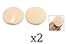 2 Pcs Round Sponge Powder Puff Facial Makeup Tool Beige for Ladies
