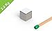 Produktbild 100 x Neodym Würfelmagnet, 8x8x8mm, vernickelt, Grade N45, starke Würfelmagnete, Bastler, Modellbau