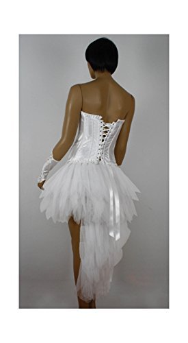 Burlesque Mardi Gras White Lolita Bustle Skirt (UK14. US12. EU46.)