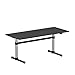 Produktbild USM Haller USM Kitos M Schreibtisch höhenverstellbar, Nero schwarz Linoleum höhenverstellbar H: 70-120cm