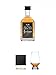 Produktbild The Glen Els Journey Harzer Single Malt Whisky 0,05 Liter Miniatur + Schiefer Glasuntersetzer eckig ca. 9,5 cm Durchmesser + The Glencairn Glass Whisky Glas Stölzle 1 Stück