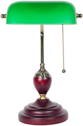 ZXLDP Table lamps Vintage Antique Wood Glass Table Lamp Bedroom Bedside Study Table Lamp Personalized table lamp