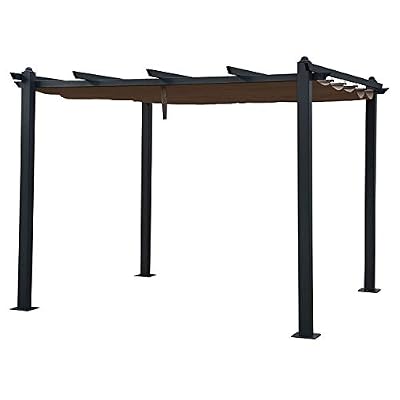 Happy Garden Pergola autoportante 3x3m Cassis Taupe - Structure Aluminium