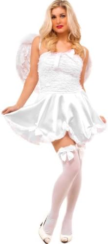 CC Ruffle Angel Saint Sexy Fancy Dress Costume - Uk12-14