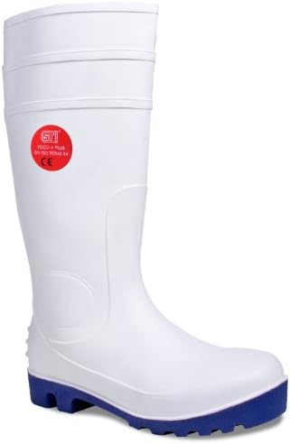 Mens Super Safety Wellingtons Wellies Steel Safety Toe Cap Anti-Slip & Antistatic Sole Waterproof Breathable Oil Resistant Comfortable Easy to Clean Perfect for Hygiene use Within The Food Industry