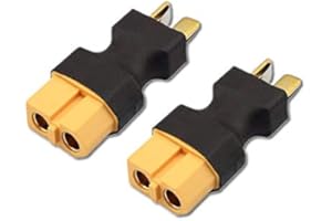 VUNIVERSUM Mr.Stecker Modellbau® Lot de 2 adaptateurs haut de gamme XT60 femelle vers fiche T Dean T-Dean pour batterie Lipo Câble adaptateur haute tension