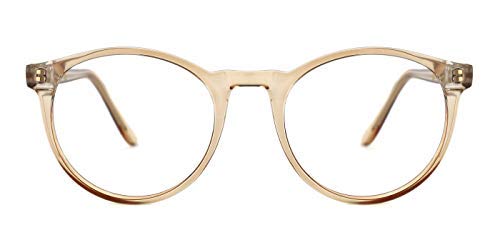 TIJN Vintage Runde optische Brillen nicht verschreibungspflichtigen Brillen Rahmen mit klaren Gläsern