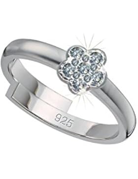 SCOUT Kinder-Ring 925 Silber rhodiniert Zirkonia weiß Ringgröße verstellbar - 263012100