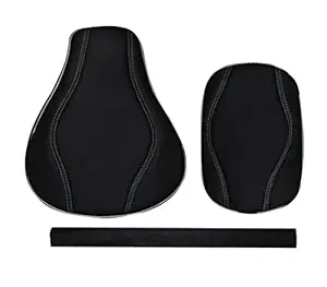 Pure Bullet New Seat Cover Black with Back Rest Foam Combo Set for Royal Enfield Classic 350/500cc