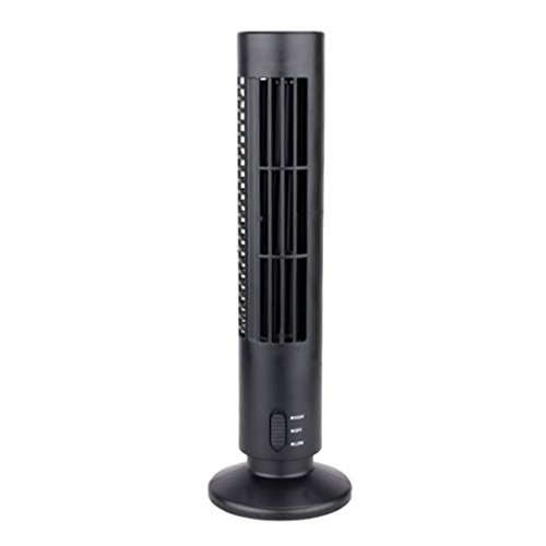 Tragbare Säulenventilator Klimaanlage USB Kühlung Schreibtisch Turmventilator – Schwarz, 33×10.5×10.5cm - 7