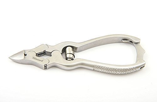 Blizzard Podiatry Cantilever PETITE Toe Nail Clipper Nipper - Professional Chiropody Cutter Instrument - 12cm GERMAN Stainless Barrel Spring Pedicure Plier - CE Approved Foot Care Tool With FREE Nail Dresser GIFT