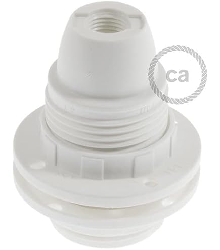 Kit Portalampada E27 Cilindrico In Metallo - Bianco Lucido – Creative Cables