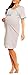 Happy Mama Women's Maternity Nursing Breastfeeding Nightdress Shirt Gown. 390p (Grey Melange, UK 18)