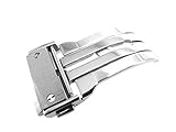 JRRS7777 Edelstahl Schmetterling 22 mm Uhrenarmband Deployment Silber Schnalle Armband Parts Fit Hublot