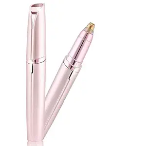 GRAZIA Womens Portable Facial Hair Removal Eyebrow Razor Brow Trimmer Epilator for Smooth Finishing and Painless (White)