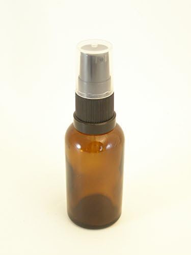1 x 30ml Amber Glass Bottle with Black Serum/Lotion Pump. Perfect travel size or handbag size bottle for handmade beauty products.