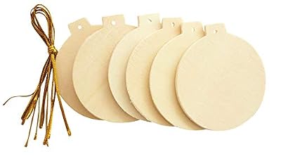 Youdoit 1 lot de 6 boules en bois à décorer - Hauteur : 60 mm