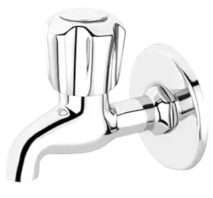 KM Bib Cock for kitchen/ bathroom_brass body_chrome plated_deluxe_short body_large