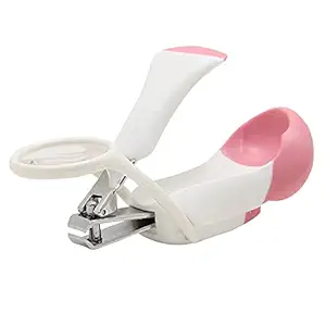 SS Sales Kids Gentle Baby Nail Cutter Cipper with 2 x Zoom Magnifier Lens (Pink)