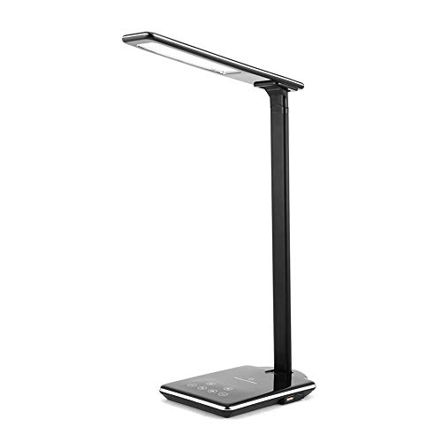 Preisvergleich Produktbild Mouchao Wireless Ladegerät Pad Led Schreibtischlampe USB Wiederaufladbare Augenpflege Leselampe Schwarz